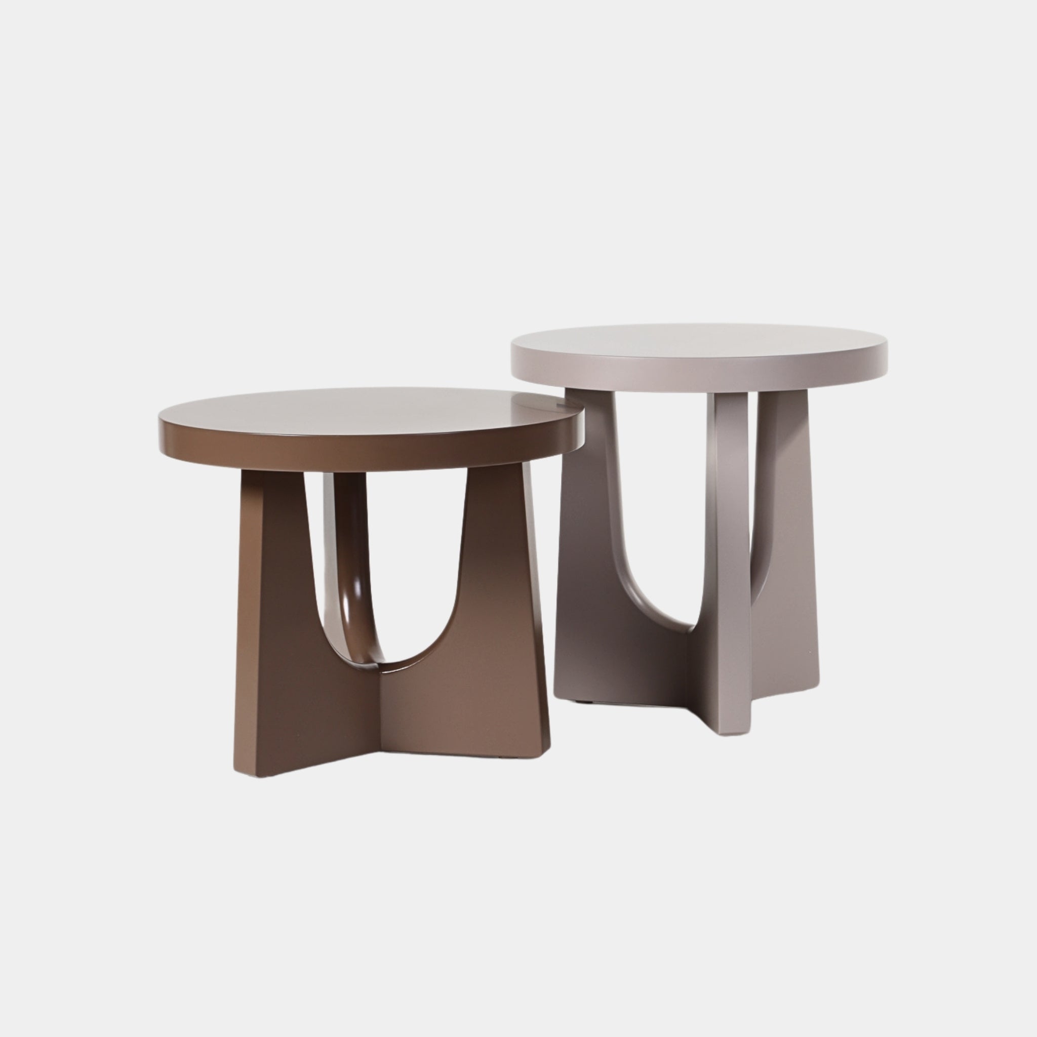 Geometric Side Tables - Gloss Lacquered Wood - The Feelter