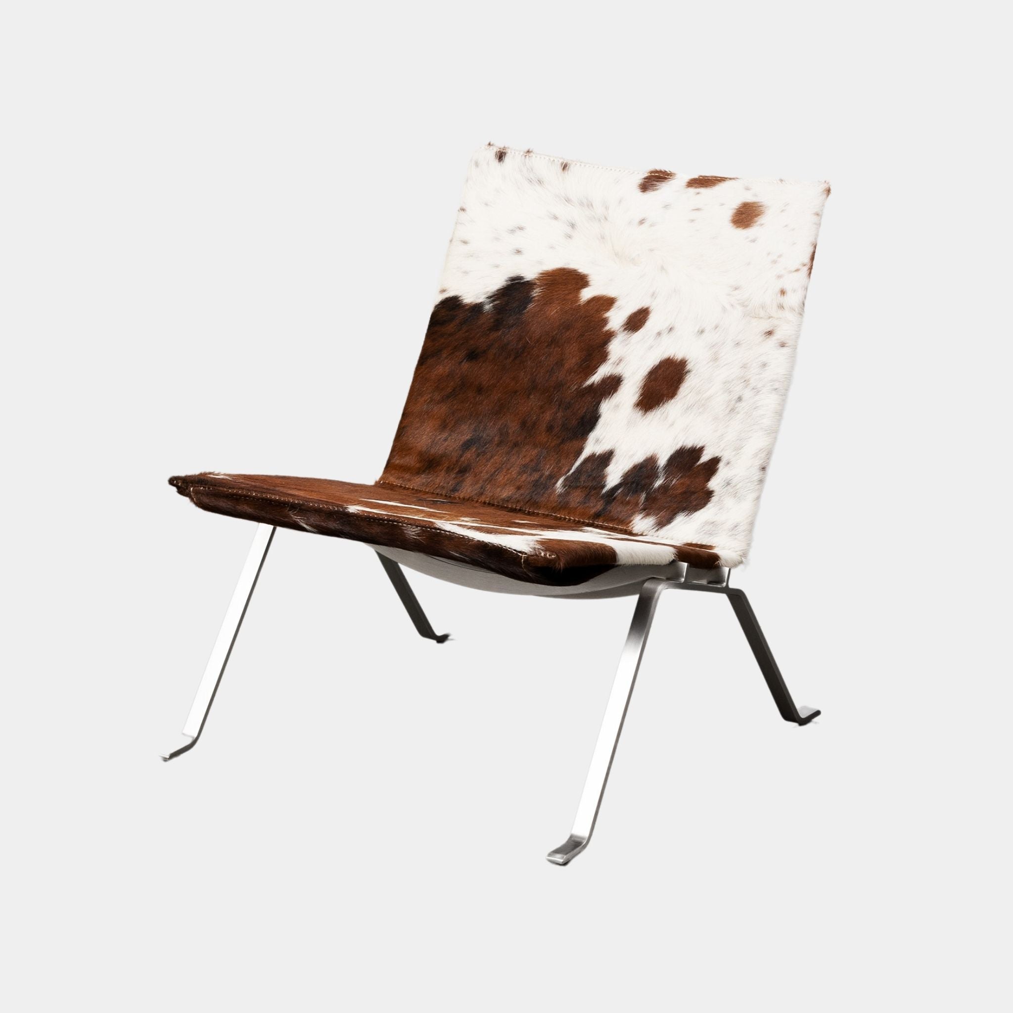 Cowhide Metal Lounge Chair