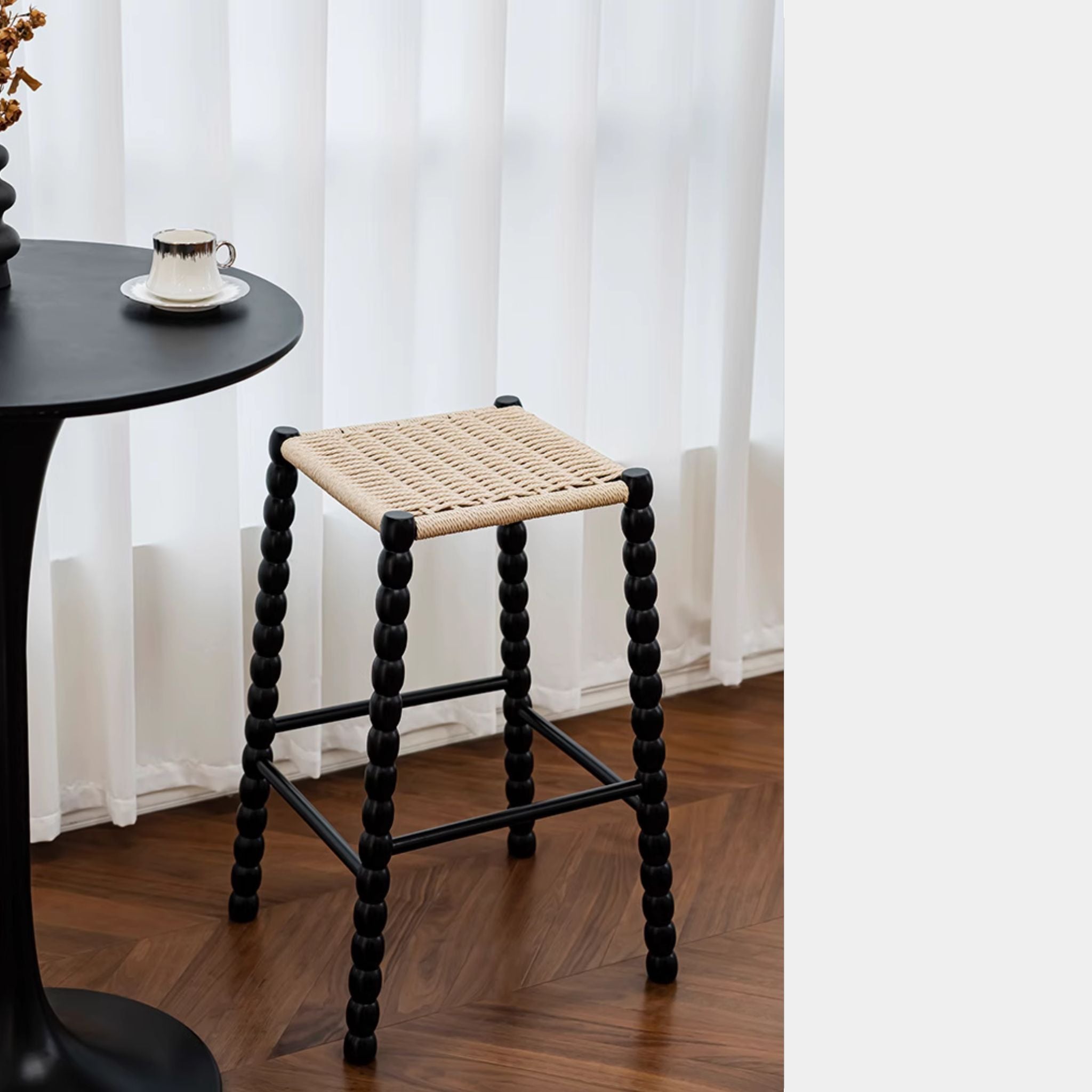 Bobbin Style Beaded Bar Stool - The Feelter