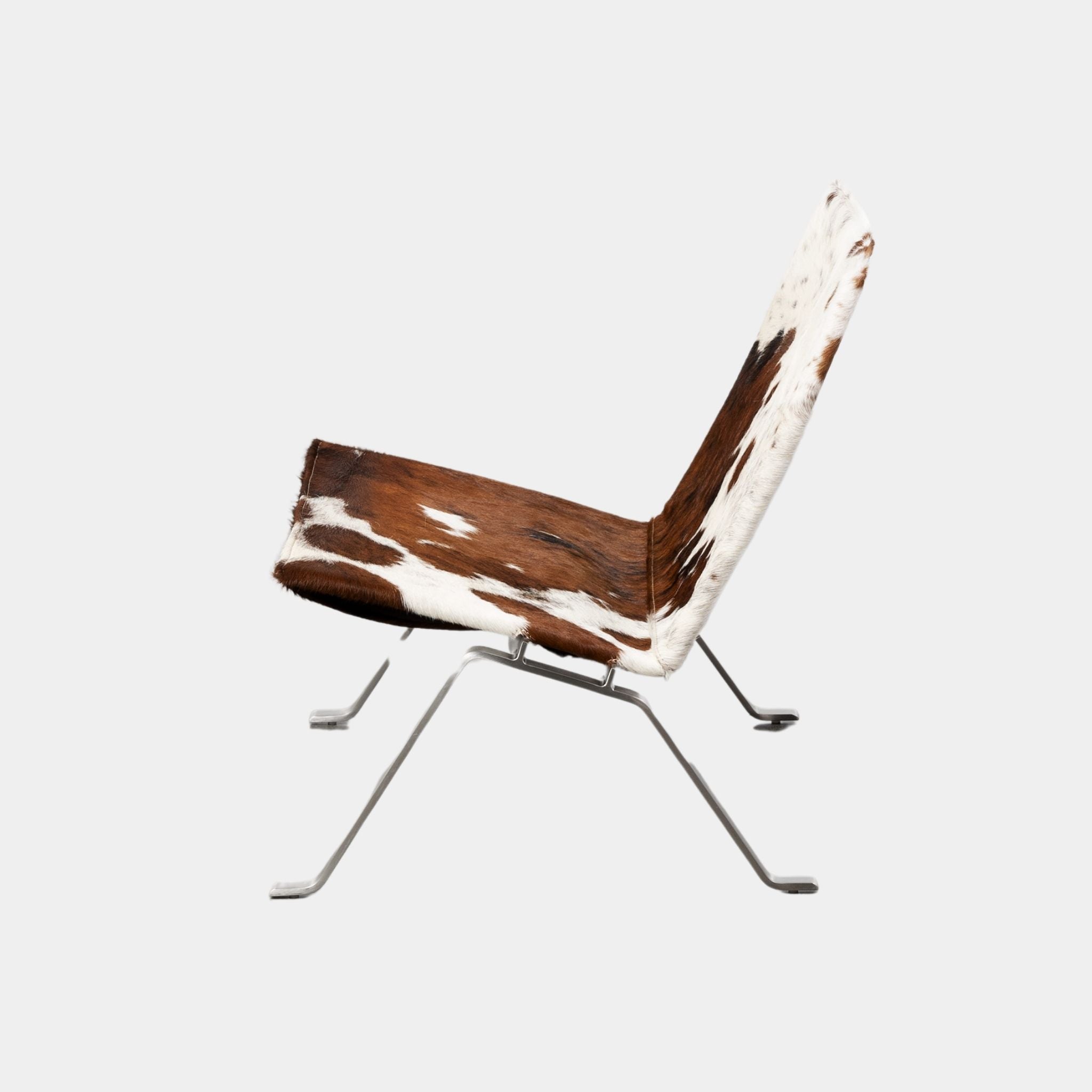 Cowhide Metal Lounge Chair