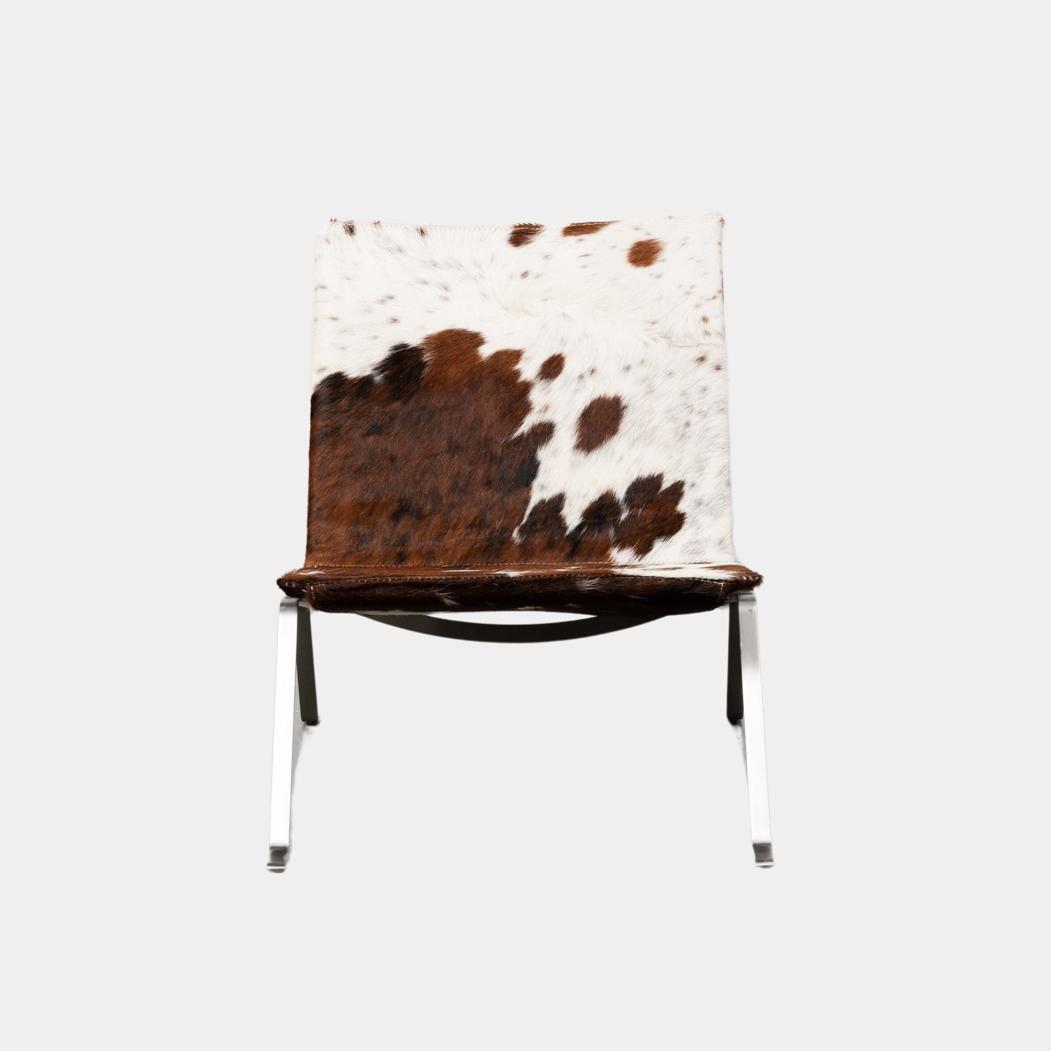 Cowhide Metal Lounge Chair